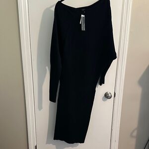 **NWT** Banana Republic Asymmetrical Black Dress